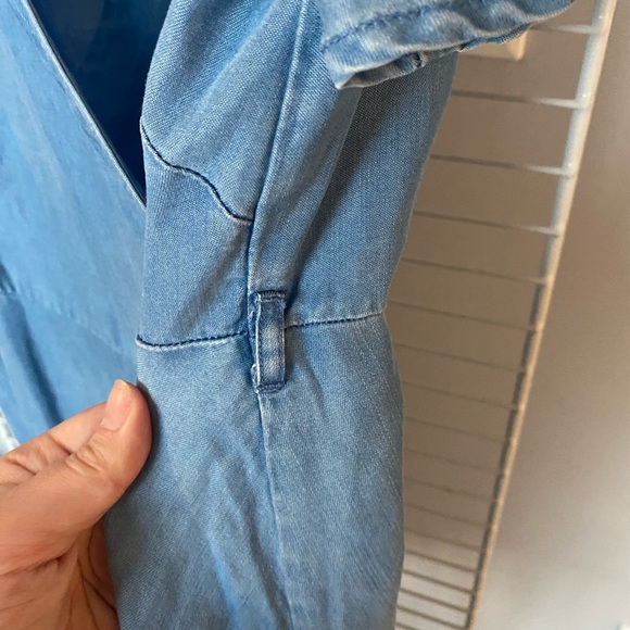 Loft Wrap Dress Blue Size 6 - Picture 7 of 8